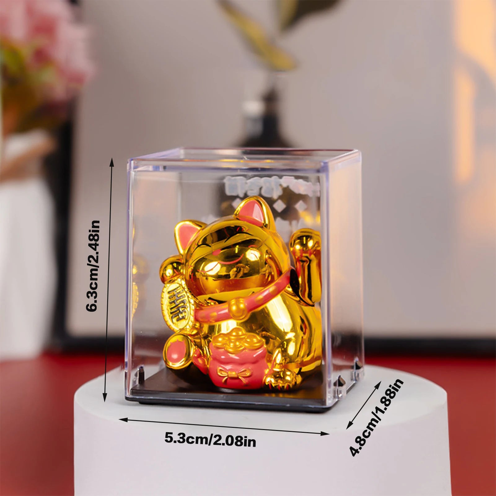 Solar Energy Lucky Cat Ornaments Vivid and Lovely Home Desktop Ornament for Women Men Home Office Decor Peaceful Pleasures Health and Wellness