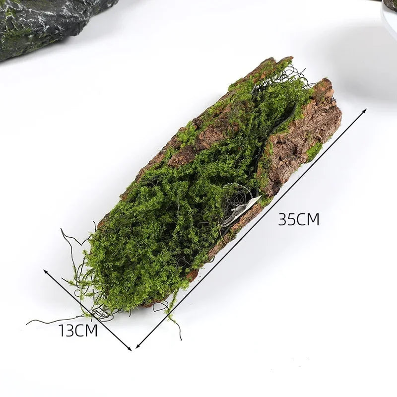 Home Garden DIY Imitation Bark Moss Planting Blocks | Simulation Green Plants for Garden Decoration Peaceful Pleasures Health and Wellness M