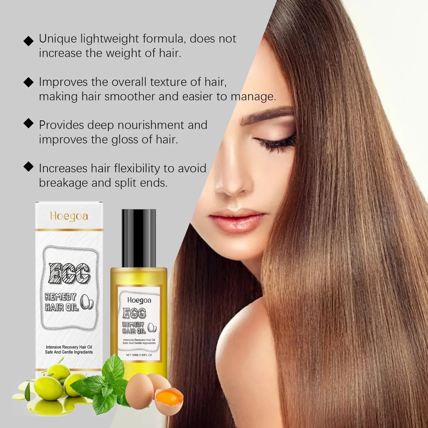 HOEGOA Egg Remedy Hair Oil – Smooth, Nourish & Repair 50ml