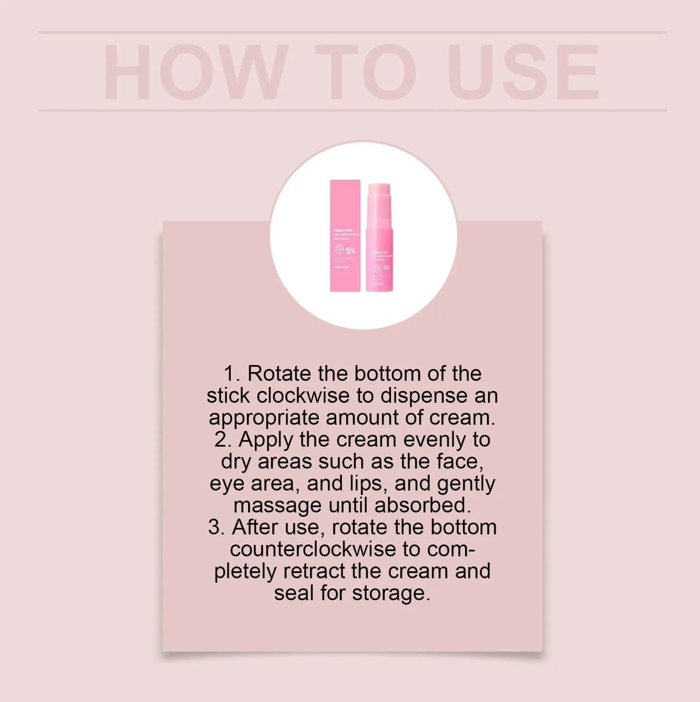 Korean Collagen Face Balm Stick – Deep Hydration & Glow