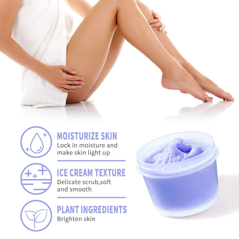 Amino Acid Blue Sugar Body Scrub – Exfoliating & Hydrating
