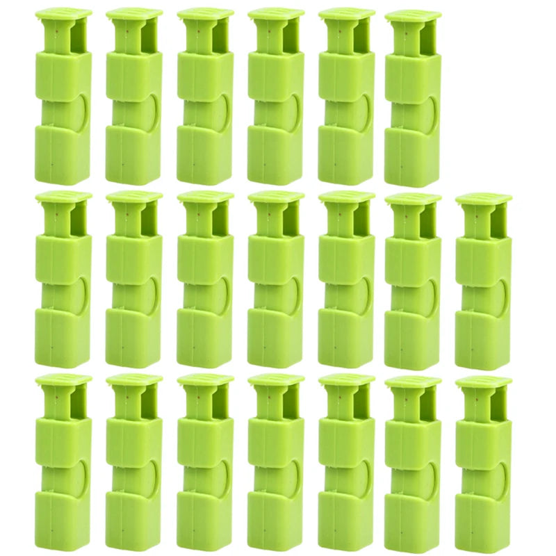 Snack Moisture Proof Sealing Clip Bread Bag Preservation Clip Plastic Bag Sealing Clip Milk Powder Bag Sealing Clips Practical Peaceful Pleasures Health and Wellness 20pcs green
