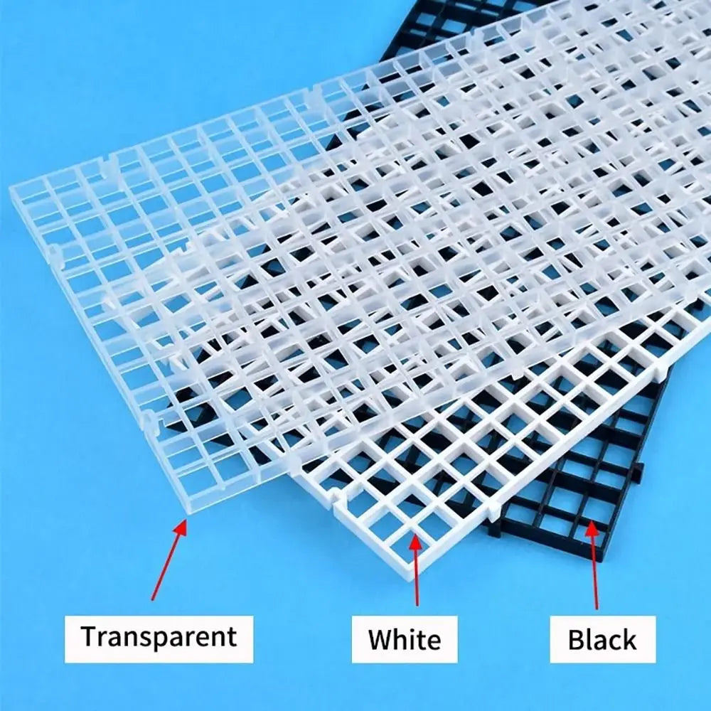 1Pcs Multifunctional Isolation Grid Board 30x30cm Black White Undergravel Bottom Plate Tray Plastic Seperator Divider Board Net Peaceful Pleasures Health and Wellness