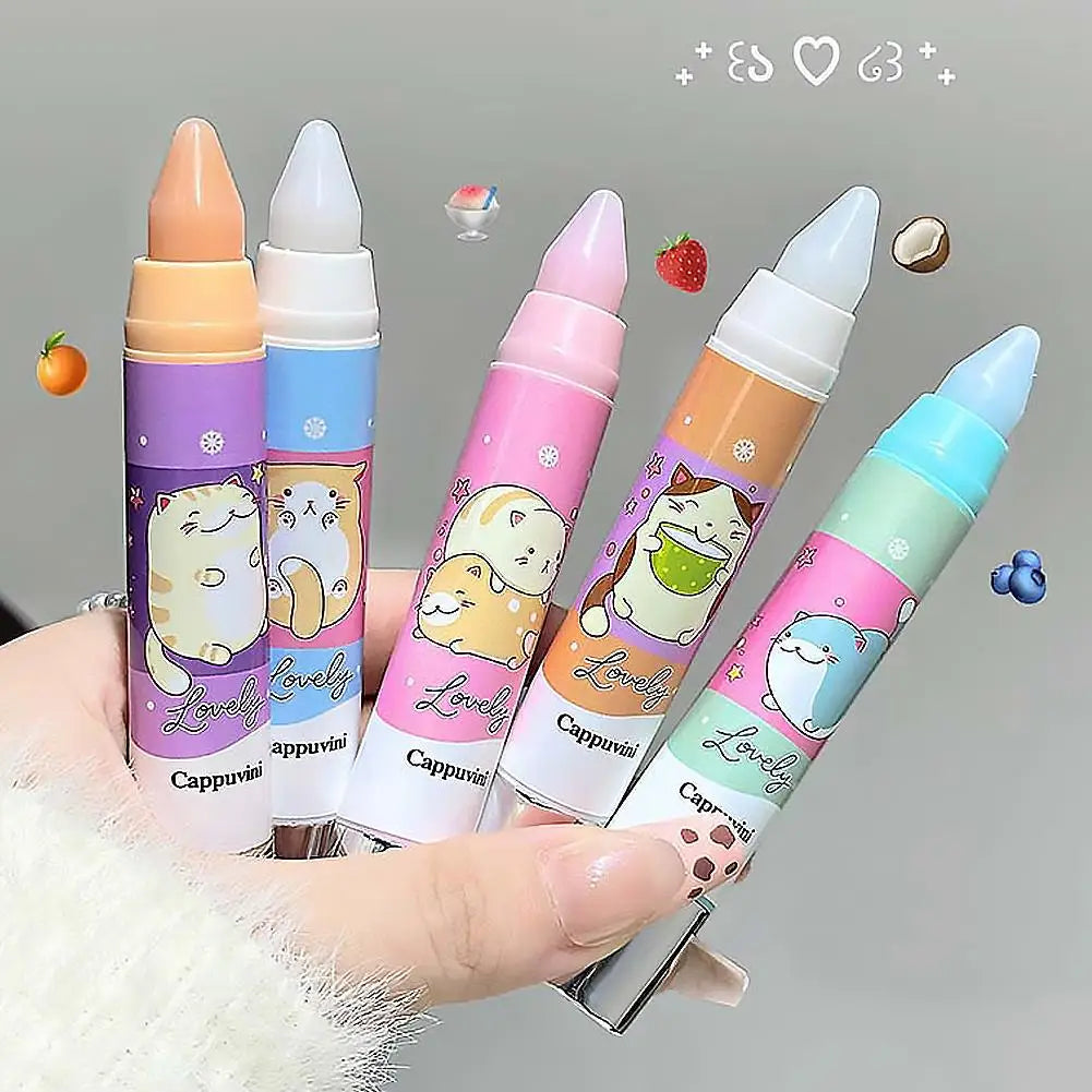 Cute Crystal Jelly Lip Balm Set – 5 Flavors & Color-Changing