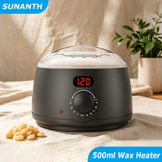 2026 New Arrival！500ML Hard Wax Melter Wax Heater with Digital Display Hair Removal Depilatory Warmer Or 50g/200g Wax Beans Peaceful Pleasures Health and Wellness