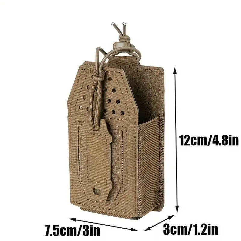 Universal Tactical Two-Way Radio Pouch Molle System Walkie Talkie Carrying Case Holder Durable Nylon Equipment Bag Peaceful Pleasures Health and Wellness