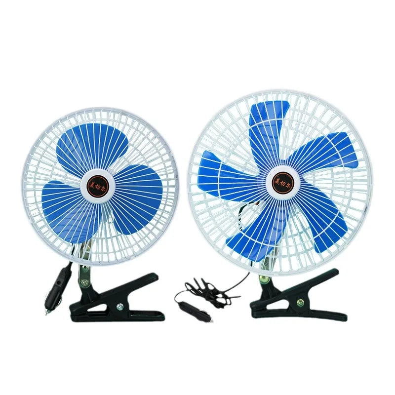 12/24V Car Mini Fan 180 Degree Rotating Adjustable Cooling Low Noise Strong Wind Vehicle Wind Air Cooler Conditioner Fans Peaceful Pleasures Health and Wellness