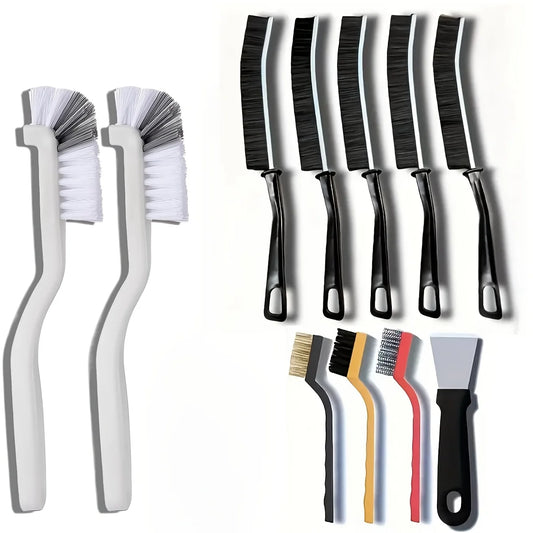 Multi-purpose Cleaning Brush Long Handles Portable Design Tight Peaceful Pleasures Health and Wellness 11pcs