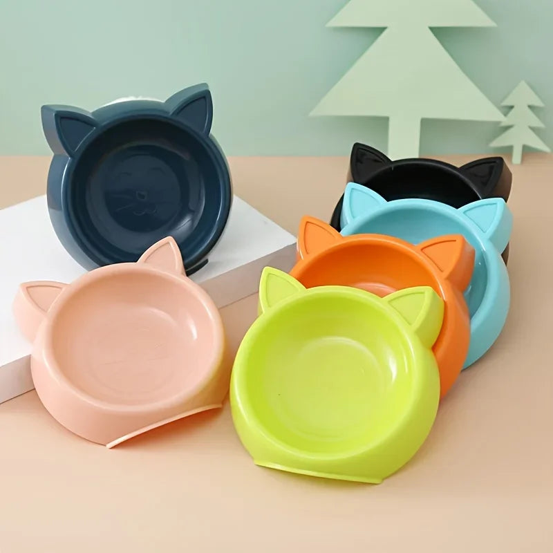Cat-Shaped Pet Bowl | Non-Slip Feeder for Small & Medium Pets