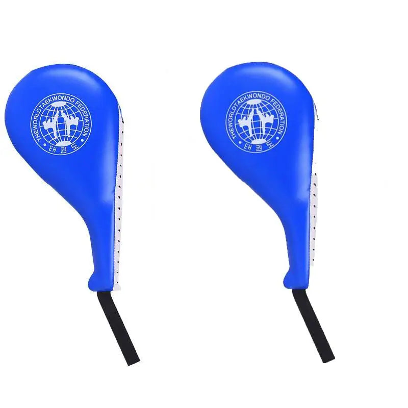Taekwondo foot target double leaf children adult fitness boxing Sanda training chicken legs hit target hand boxing target target Peaceful Pleasures Health and Wellness 2ps 1