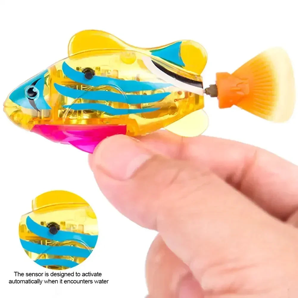 Interactive LED Swimming Fish Cat Toy – Water Activated