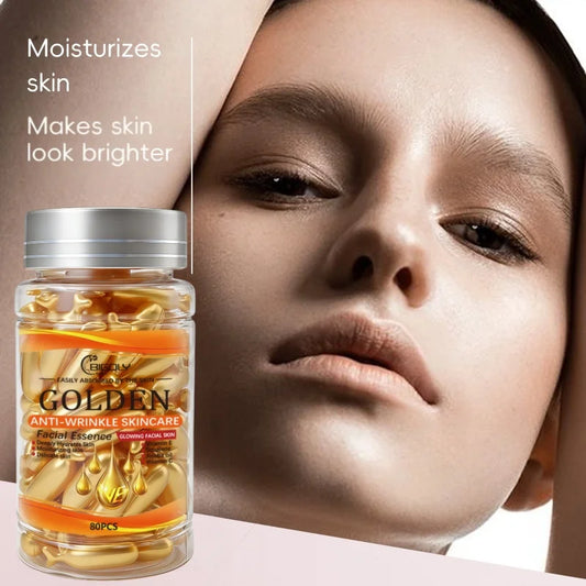 Anti-Wrinkle Face Serum Capsules – Vitamin C, E & Squalane 80ct Anti-Wrinkle Face Serum Peaceful Pleasures Health and Wellness