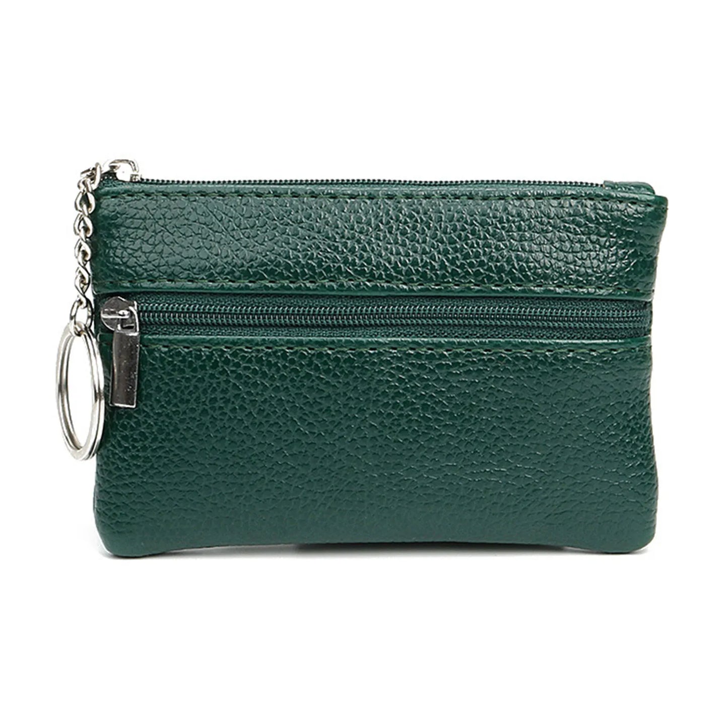 Women PU Leather Coin Wallet Portable Comfortable Coin Purse with Loop Gift for Birthday Christmas Day Peaceful Pleasures Health and Wellness Green