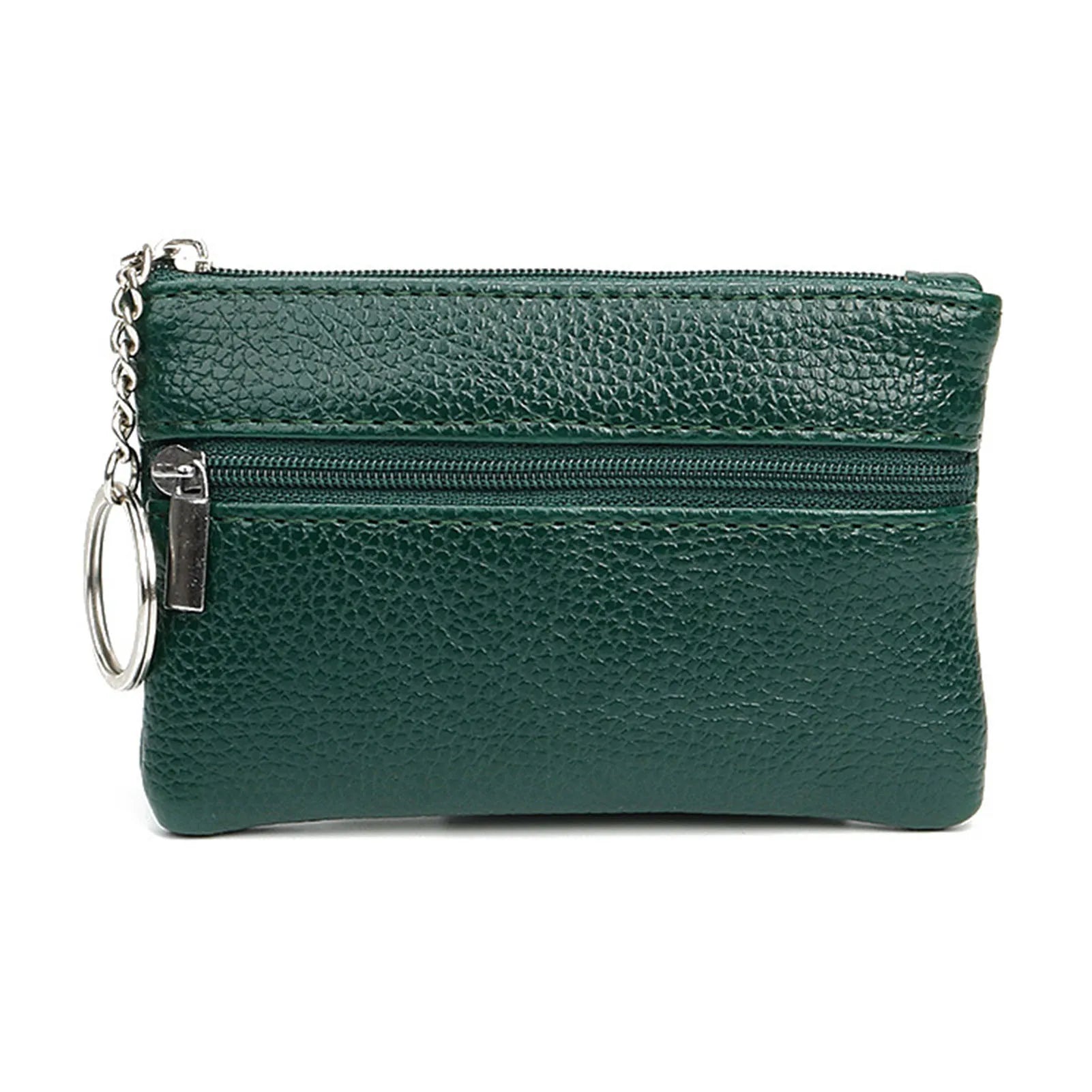 Women PU Leather Coin Wallet Portable Comfortable Coin Purse with Loop Gift for Birthday Christmas Day Peaceful Pleasures Health and Wellness Green