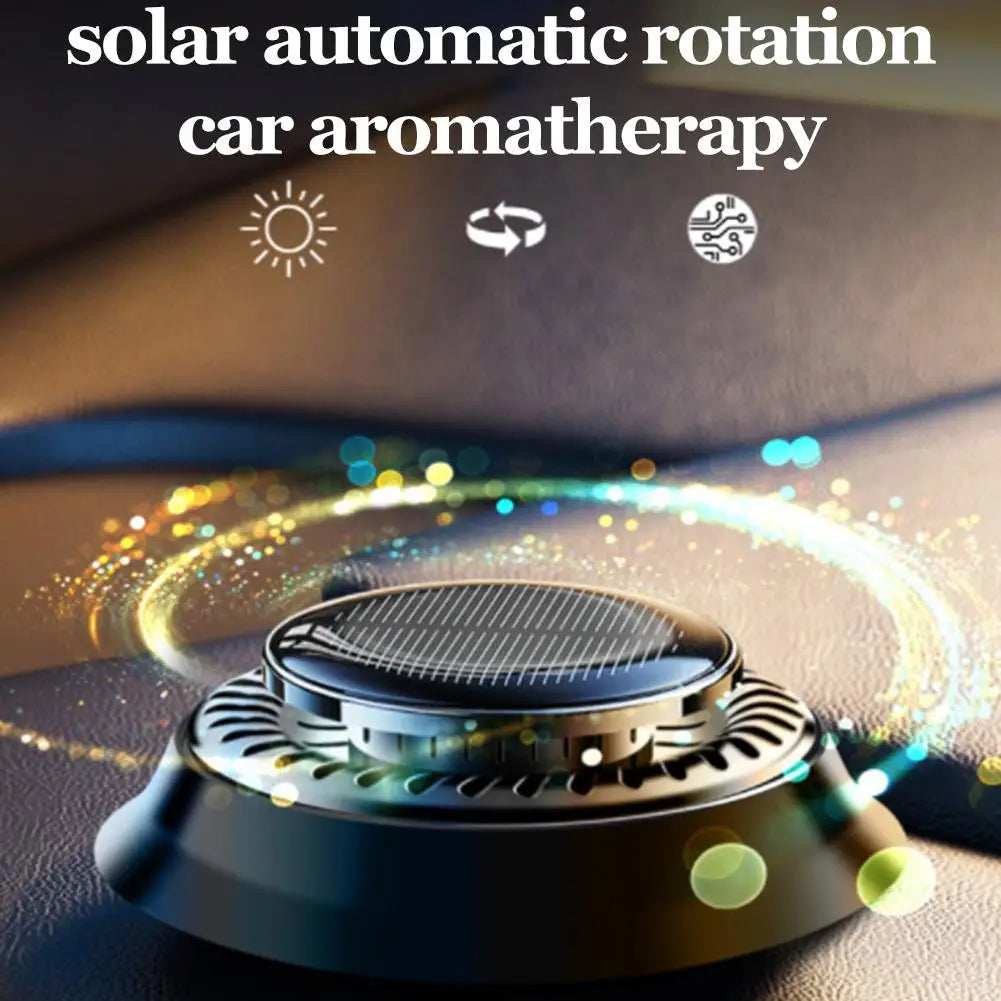 Solar Car Aromatherapy Essential Oil Levitation Automatic Rotation Fragrance Ornament Air Freshener Car Interior Decorations Peaceful Pleasures Health and Wellness