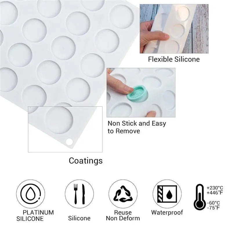A36T-For Wax Seal Mold Kit,Silicone Mat, 100 Pcs Double-Sided Adhesive For Wax Seal Stickers For Stamp Peaceful Pleasures Health and Wellness