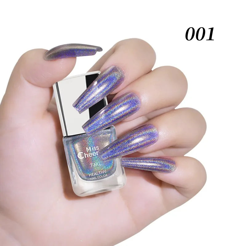 Holographic Nail Polish 7ml – Multichrome Rainbow Glitter Lacquer