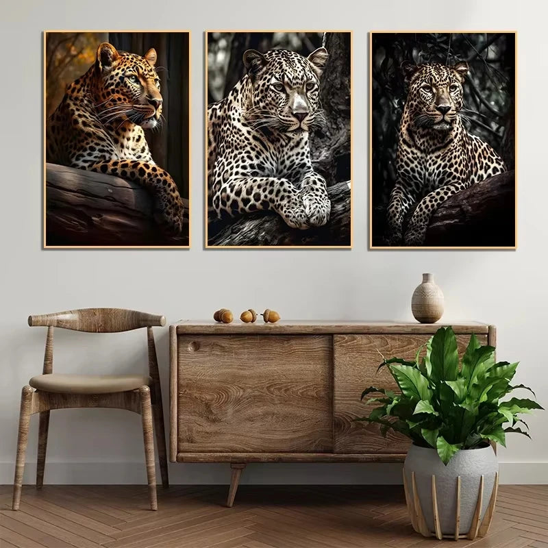 Abstract Wildlife Canvas Wall Art | HD Animal Print Poster