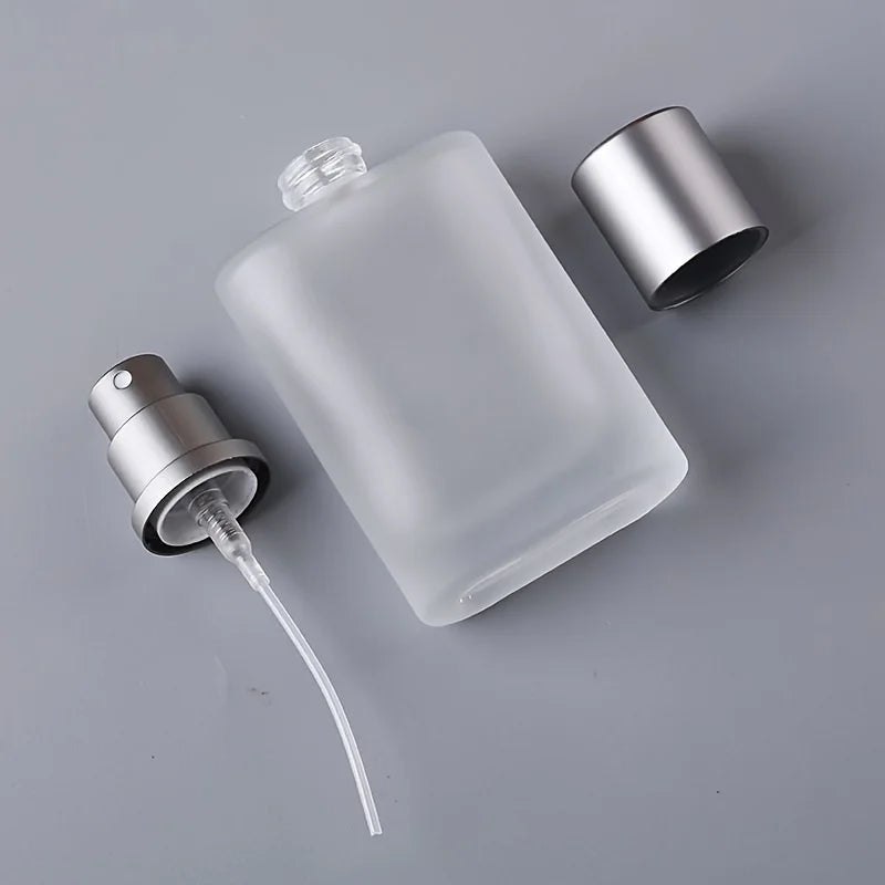 Screw Sandblasted Glass Perfume Bottle Liquid Spray Empty Dispenser