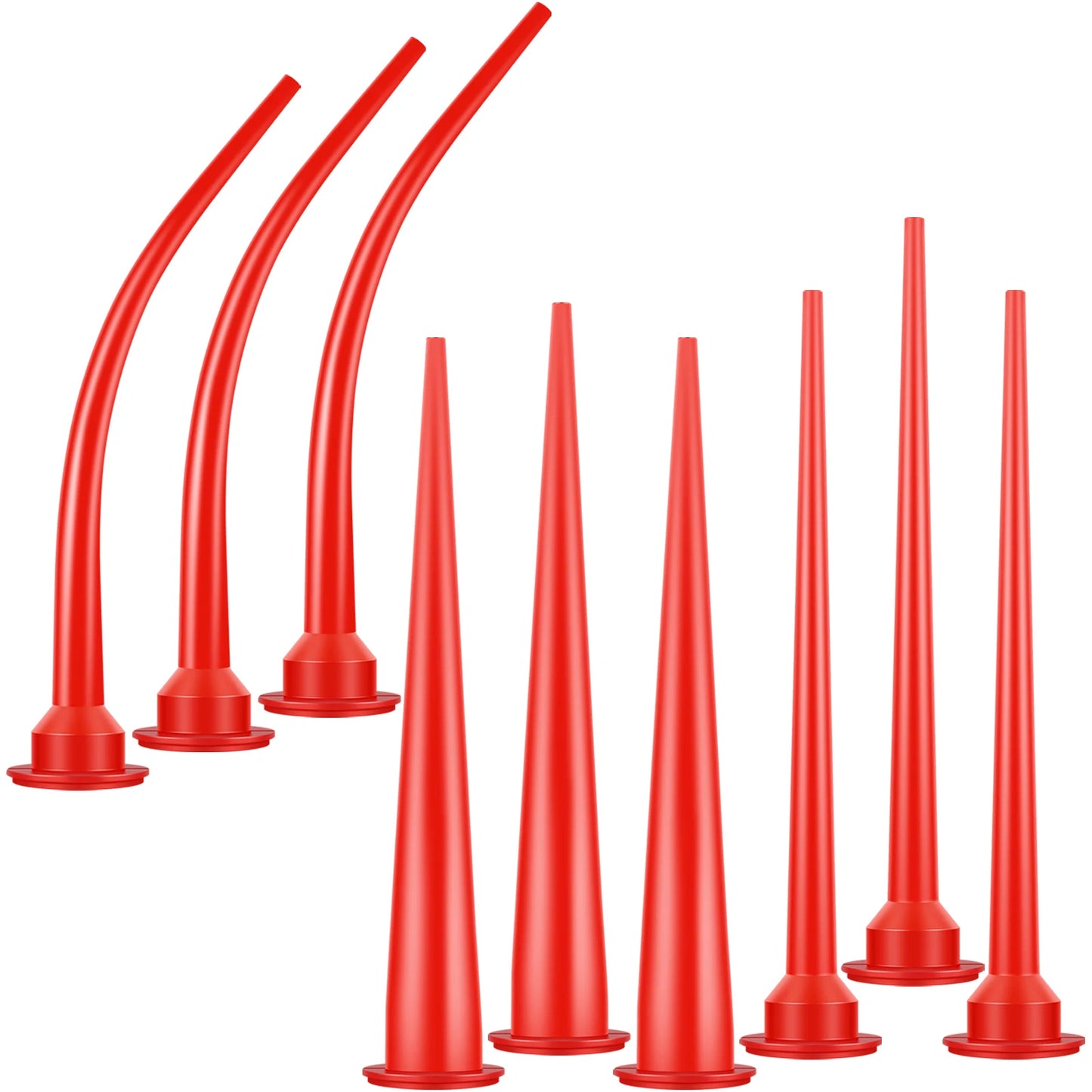 Caulking Nozzle Plastic Caulk Nozzle Applicator Sausage Caulking Extension Tool Curved Caulking Nozzle Long Caulking Nozzle Peaceful Pleasures Health and Wellness Red