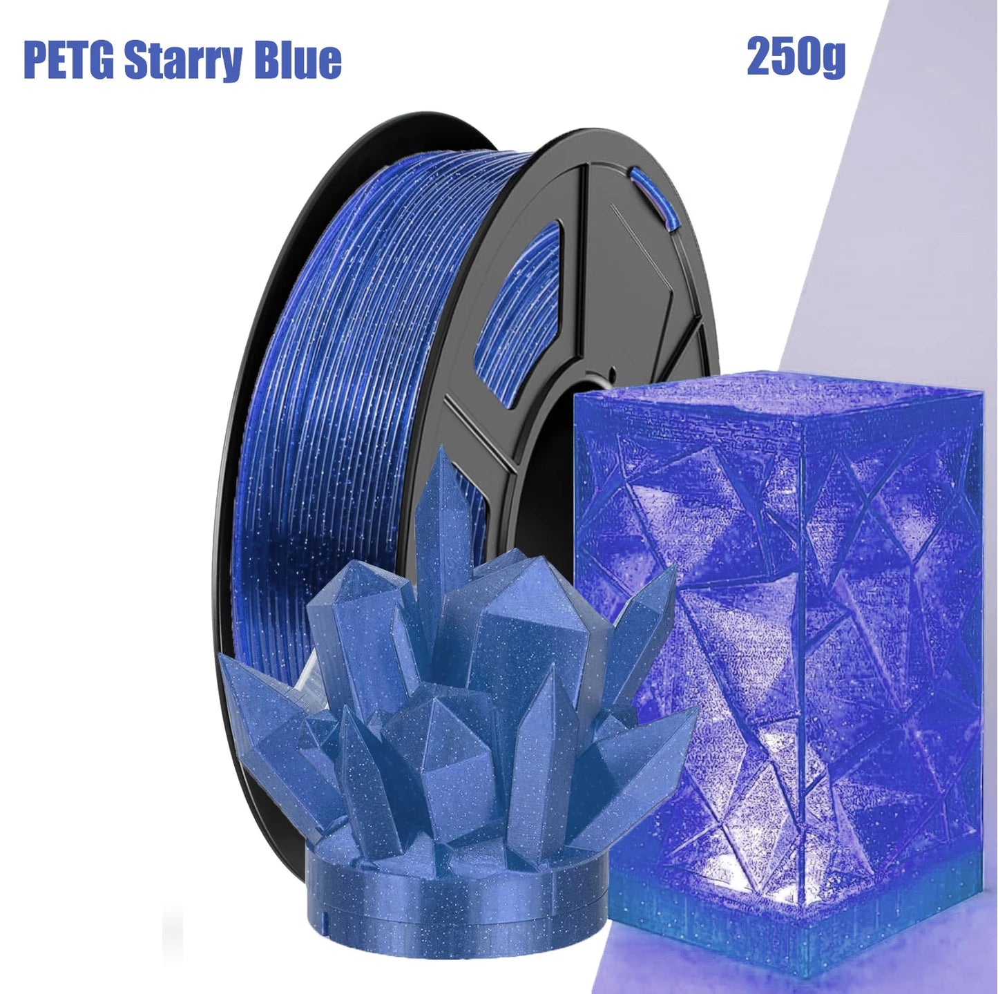 DINGSUN Starry PETG Filament 1.75mm – Transparent 3D Printer Spool
