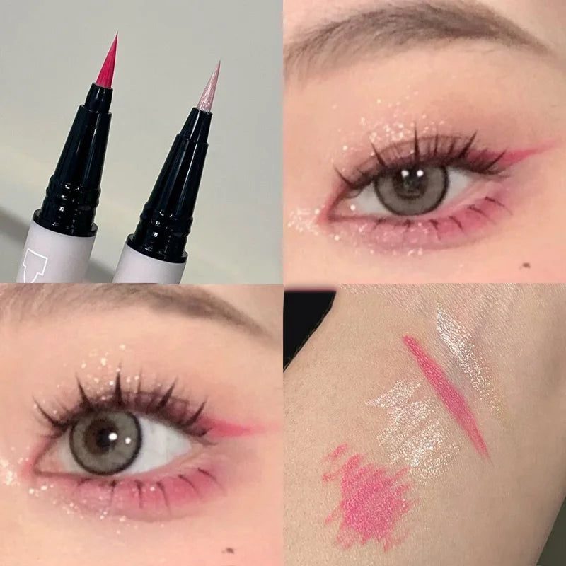HERORANGE Double-Head Pearlescent Eyeliner Pen | Waterproof