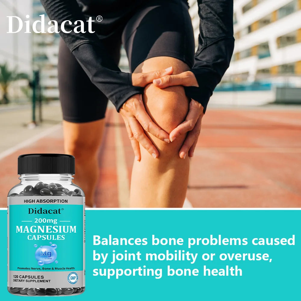 Magnesium Citrate Capsules, Mineral Daily Nutritional Supplement Supports Muscle Nerve Bone Cardiovascular & Night Rest Wellness Peaceful Pleasures Health and Wellness