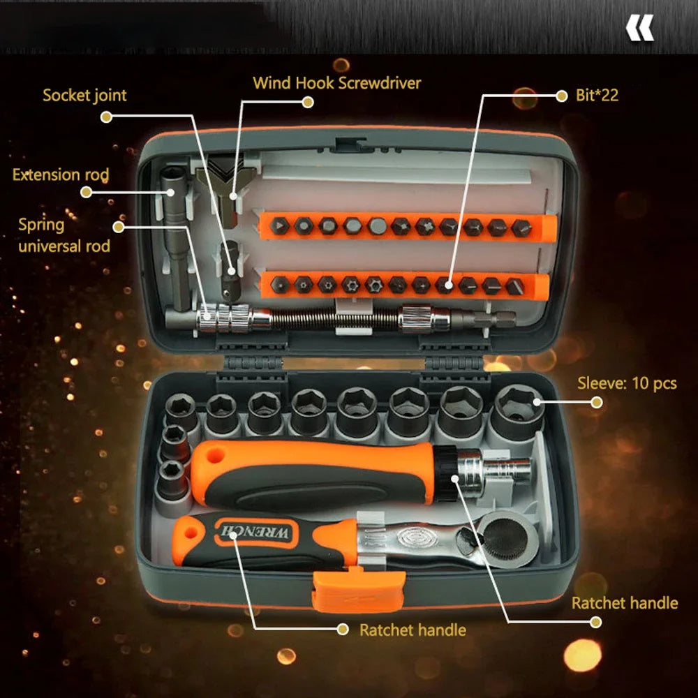 1 Household Labor Saving Ratchet Screwdriver Bit Multipurpose Tool