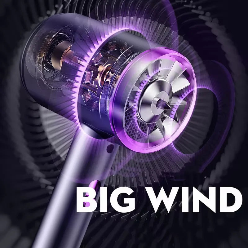Professional hair salon hair dryer, featuring high-speed drying and ion heating functions. An essential item for travel. Peaceful Pleasures Health and Wellness