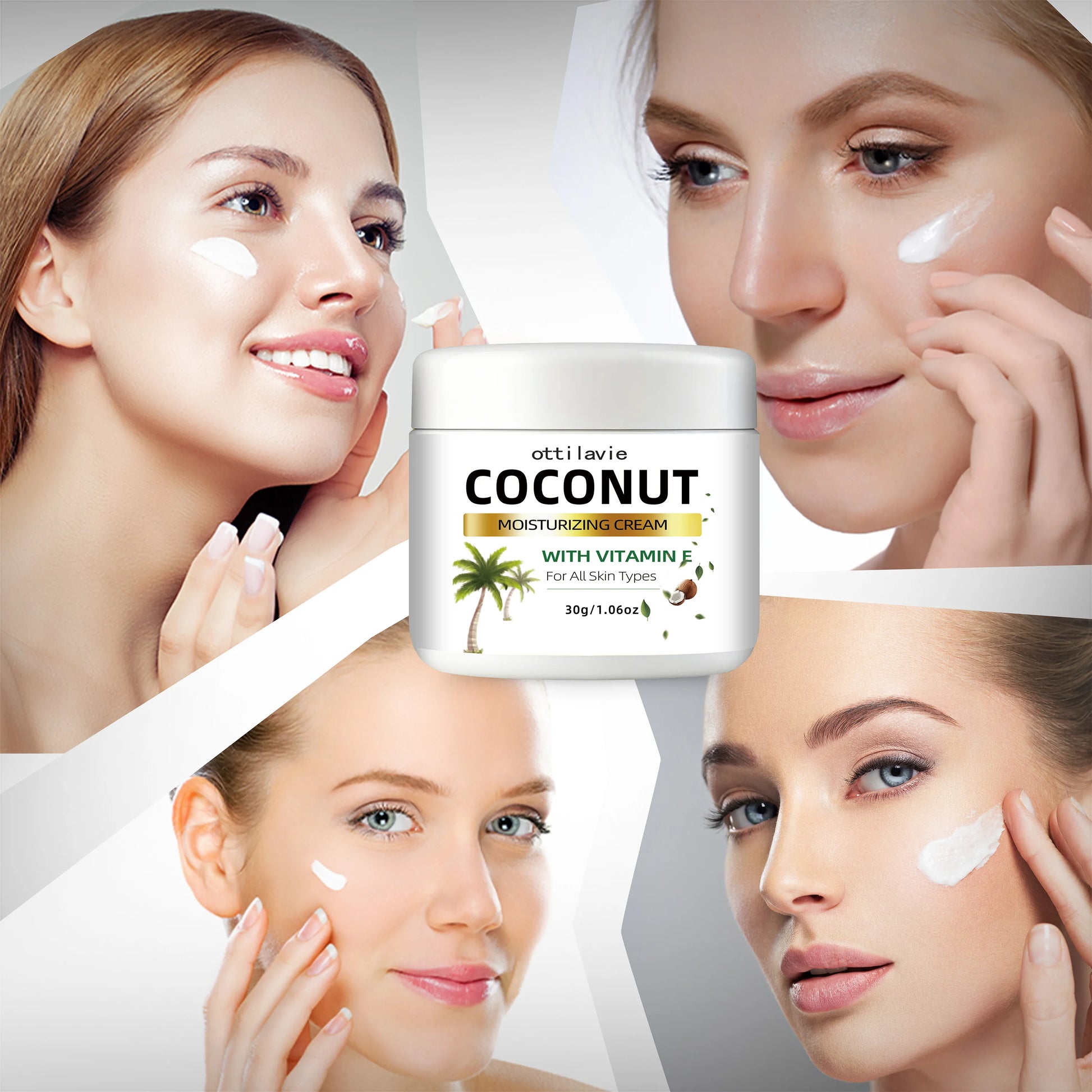 24-Hour Hydrating Coconut Cream with Vitamin E + Collagen | Hypoallergenic & All Skin Types | Nourishing Coconut Extract Peaceful Pleasures Health and Wellness