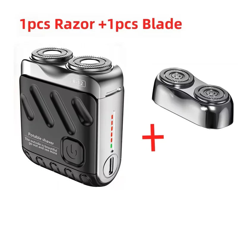 Mini Dual Head Rotary Electric Shaver | Type-C Waterproof Travel