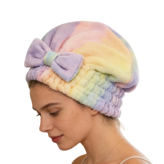 Microfiber Hair Towel Wrap Bow-Knot – Curly & Long Hair Turban Hair Towel Wrap Oasis Select