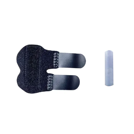 1Pc Adjustable Finger Splint with Lightweight Aluminum Base - Provides Support and Relief for Injured Fingers - Fits 40-80kg Peaceful Pleasures Health and Wellness Black L (Adults)