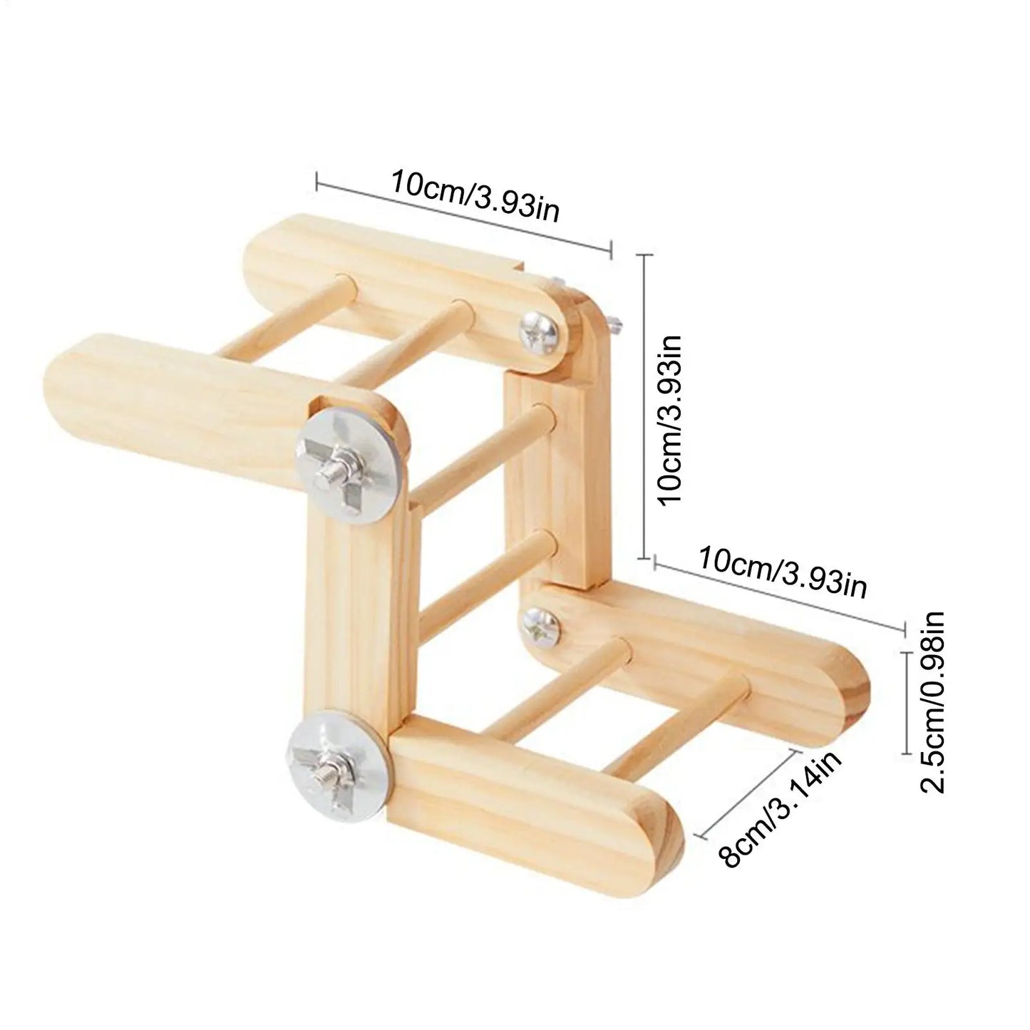 Natural Wooden Bird Climbing Ladder | Parakeet & Conure Toy