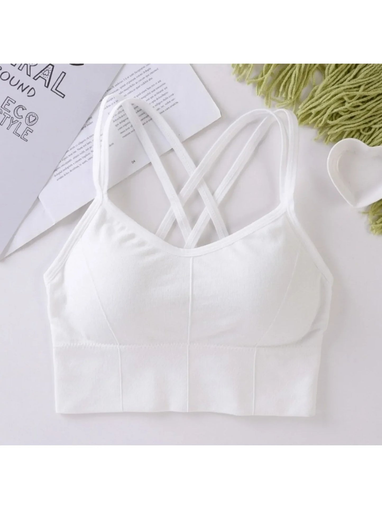 Women's Cross Back Sports Bra Tank Top | Yoga & Fitness