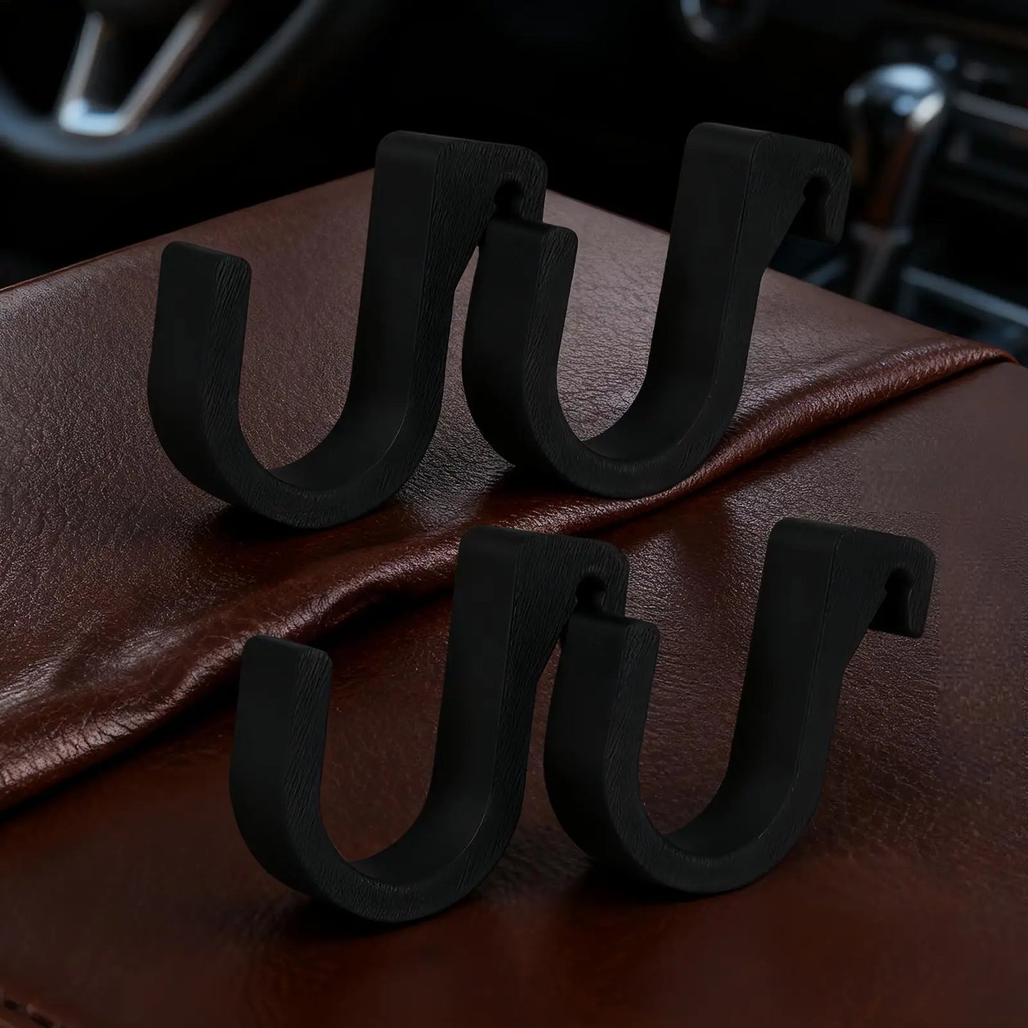 Car Headrest Hook – Anti-Slip Seat Back Organizer 2-Pack