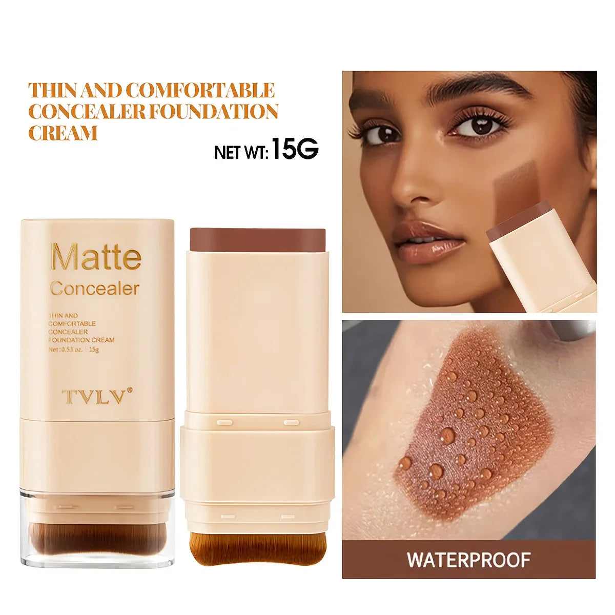 2-in-1 Concealer & Foundation Stick | 9 Shades, Waterproof 15g