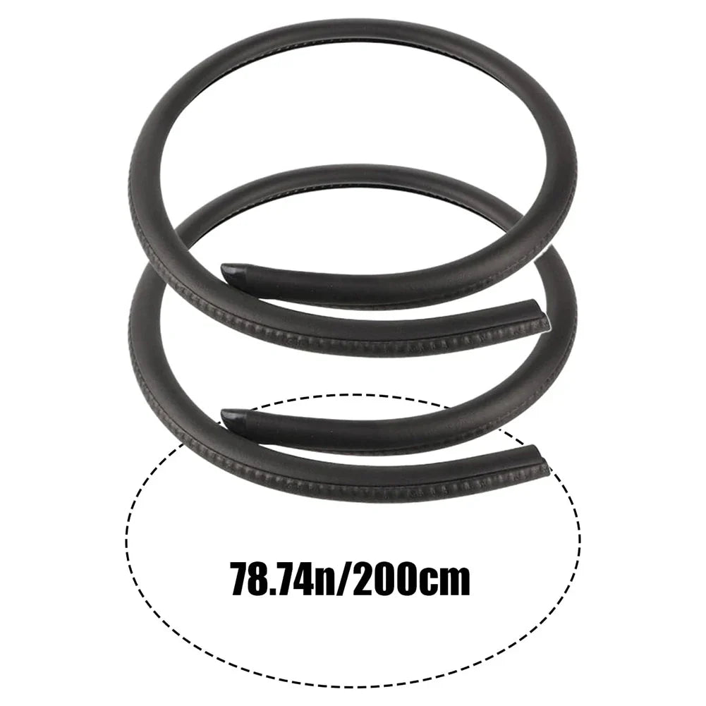 Vecligt EPDM Car Door Weatherstrip Seal Strip – 2m Pair