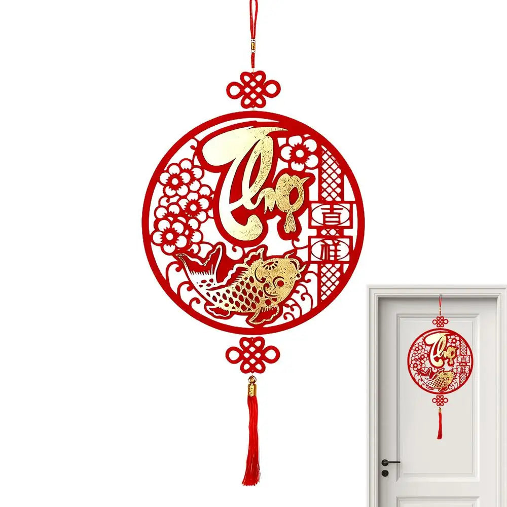 Chinese New Year Decorations Vietnamese Holiday Pendant 2026 Spring Festival Red And Gold Wall Decorations For Home Office Car Peaceful Pleasures Health and Wellness A China Mainland