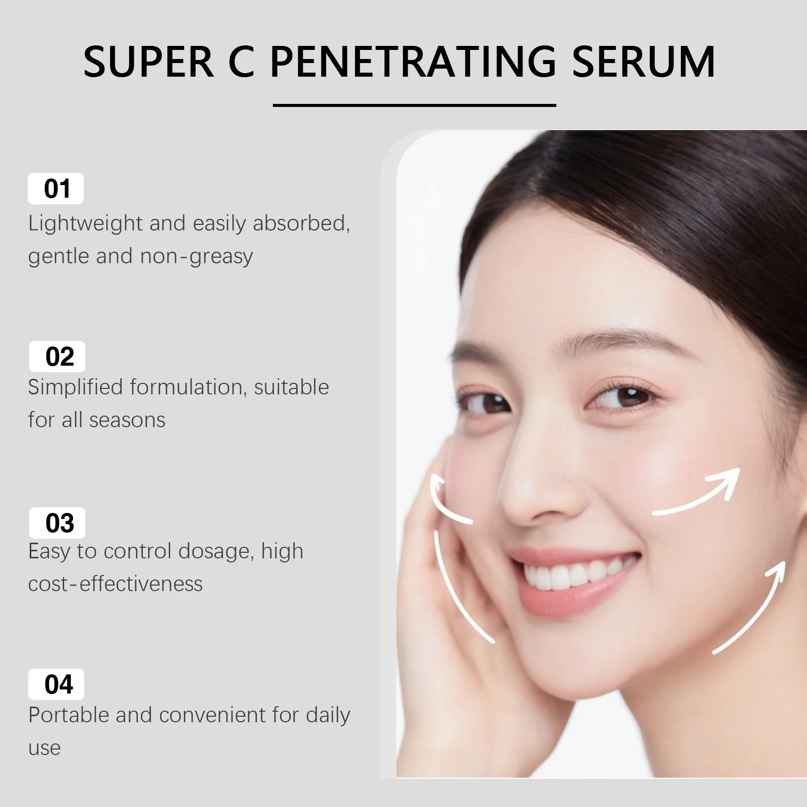 Vitamin C Facial Essence Glowing Skin Fade Fine Lines Spots Pore Shrinking Brightening Lightining Hydrating Firming Face Serum Peaceful Pleasures Health and Wellness