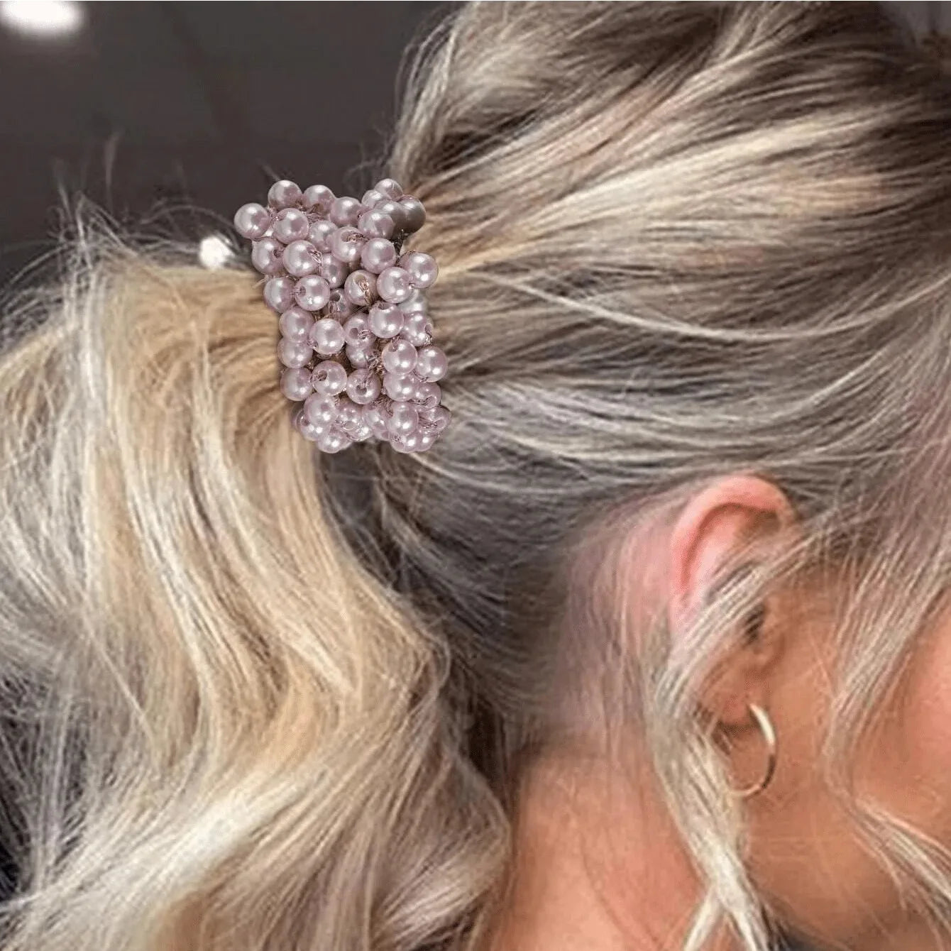 3pcs Sweet Pearl Beaded Hair Accessories – Headbands & Hair Ties Set Hair Accessory Set Peaceful Pleasures Health and Wellness