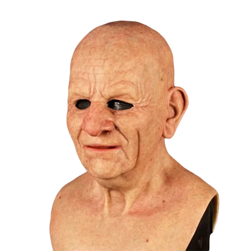 Grandpa Grandma Full Head Latex Mask | Halloween Cosplay Prop