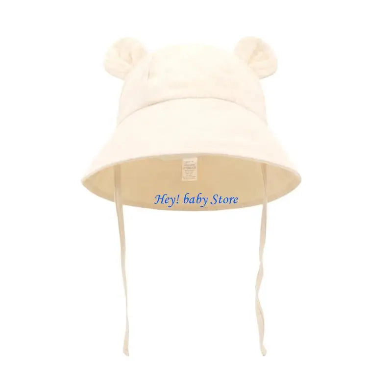 Baby Wide Brim Sun Hat | Cotton Bucket Hat for 0–3 Years