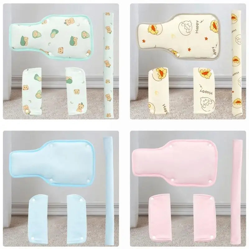 Baby Stroller Shoulder & Crotch Strap Pads | Soft Cotton Comfort