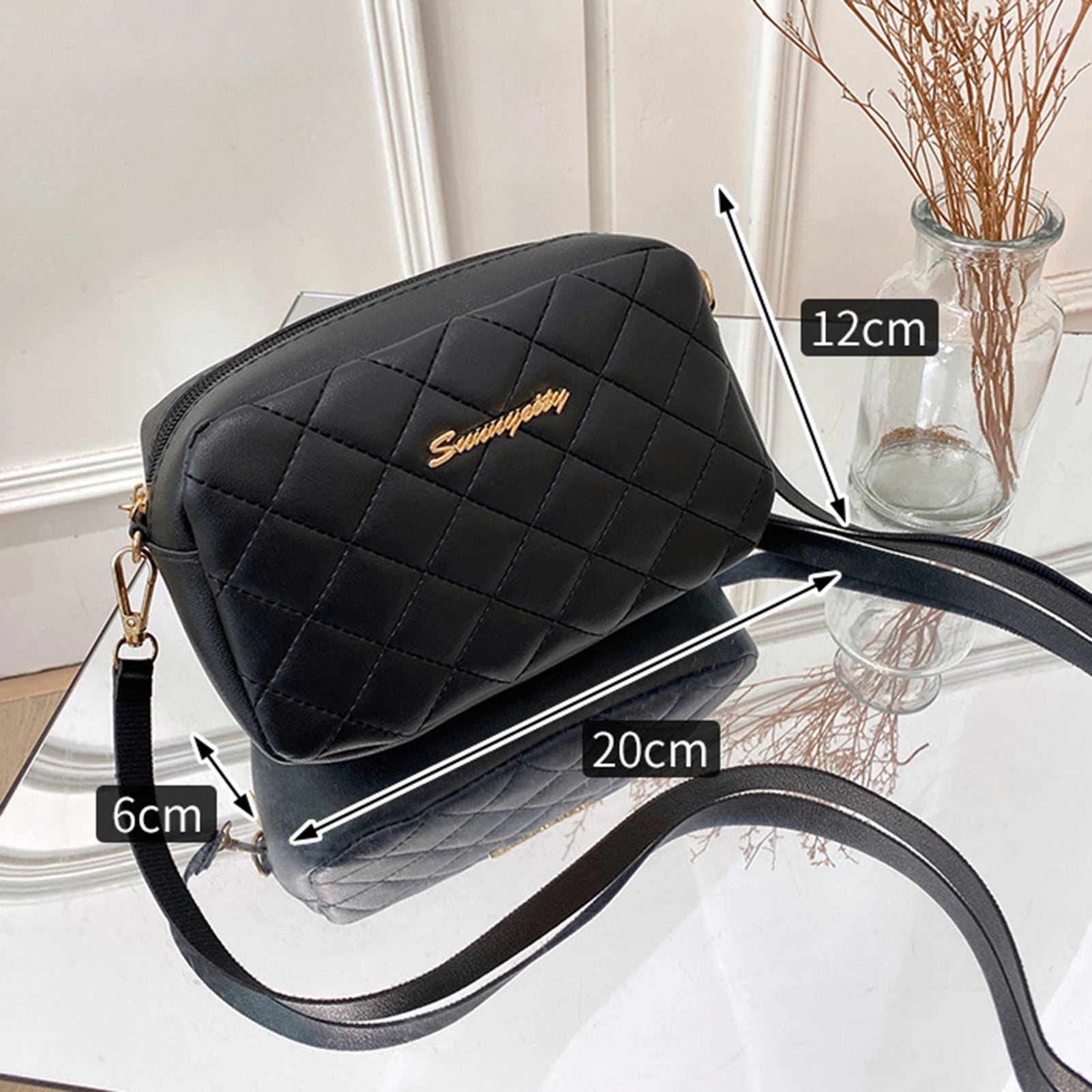 PU Leathe Shoulder Side Bags Adjustable Shoulder Strap Bag for Friend Family Neighbors Gift Peaceful Pleasures Health and Wellness