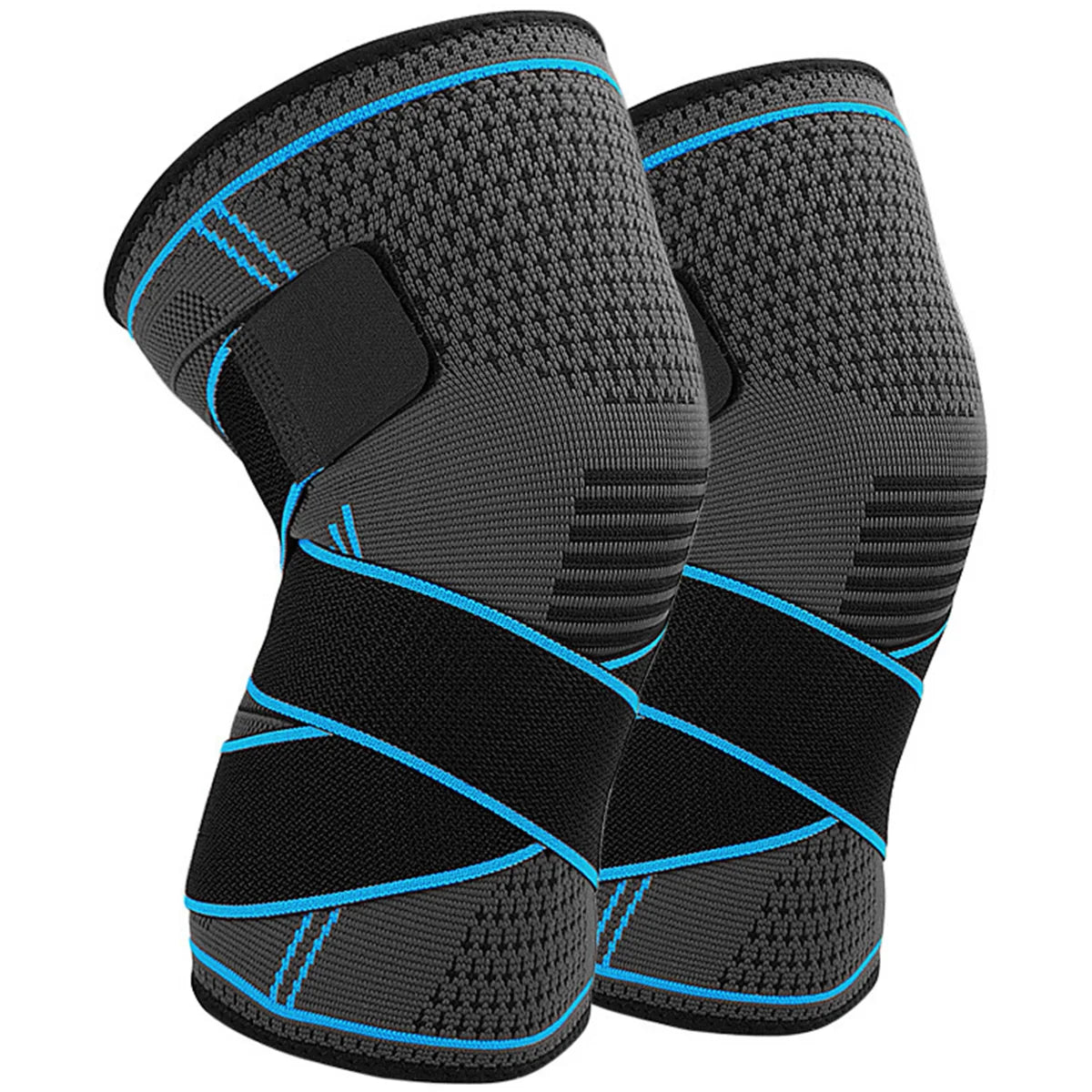 Knee Braces For Knee Pain Knee Support For Sports Workout Weightlifting Basketball Knee Sleeve For Joint Pain Peaceful Pleasures Health and Wellness Blue 1 Piece M