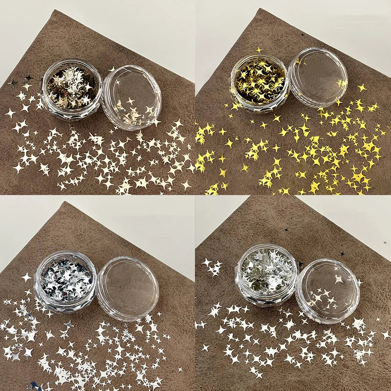 1Box Nail Glitter Star Shape Sequins Sparkly Flakes Paillette Nail Art Charms Decorations DIY Slices Accessories Peaceful Pleasures Health and Wellness