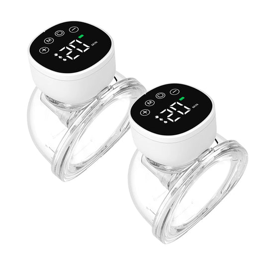 Wearable Hands-Free Electric Breast Pump | 3 Modes 9 Levels 2-Pack Wearable Breast Pump Peaceful Pleasures Health and Wellness 2pcs black