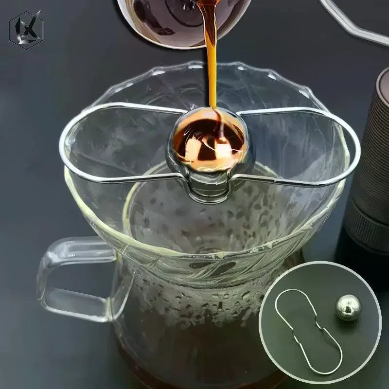 Stainless Steel Espresso Cooling Ball | No-Dilution Coffee Chiller Coffee Cooling Accessory Peaceful Pleasures Health and Wellness