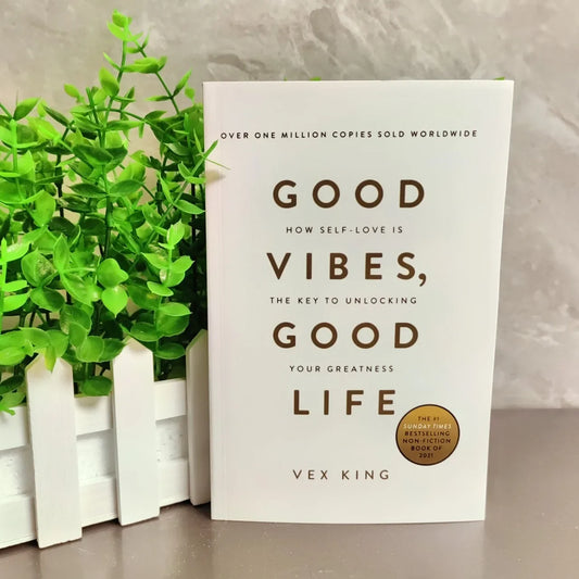 Bview Art Good Vibes Life Vex King English Edition Positive Energy Peaceful Pleasures Health and Wellness 1pcs